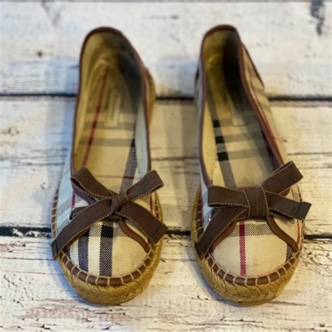 women burberry slide|burberry espadrille flats.